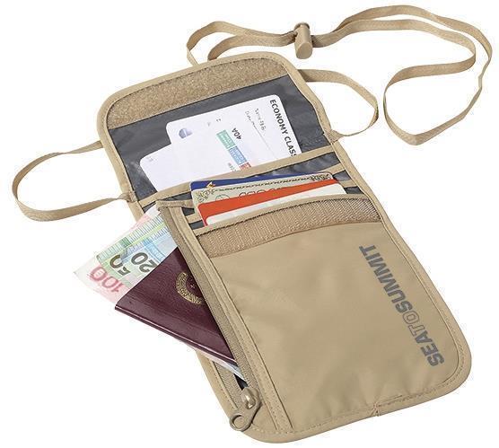 Travelling Light Neck Wallet - Sand 1