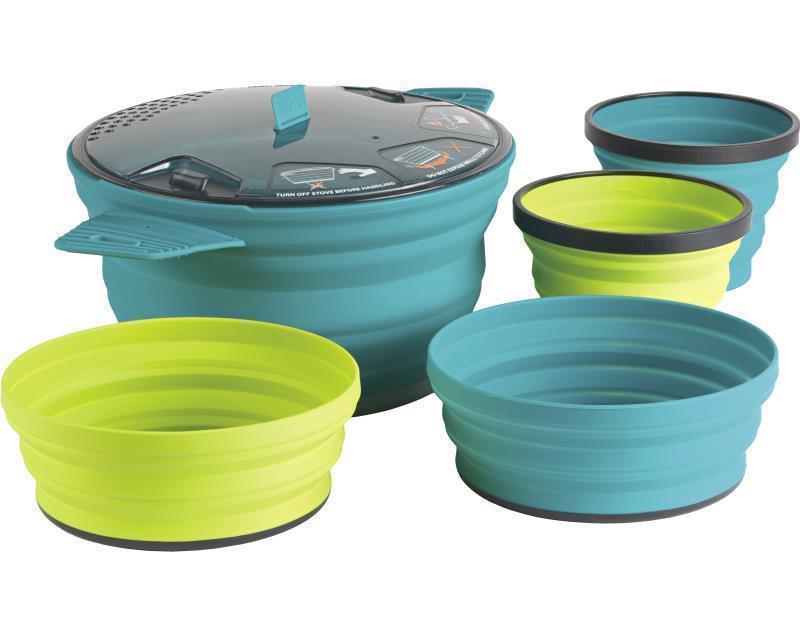 X-Set 31 - 5 Piece - X-Pot - 2.8L & 2 X-Bowls & 2 X-Mugs - Pacific Blue 1