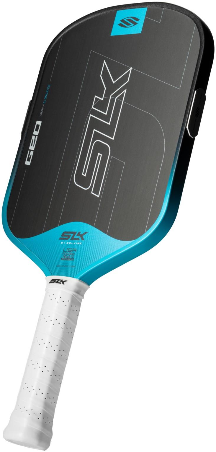 SLK Geo Pickleball Paddle - Elongated - cyan 1