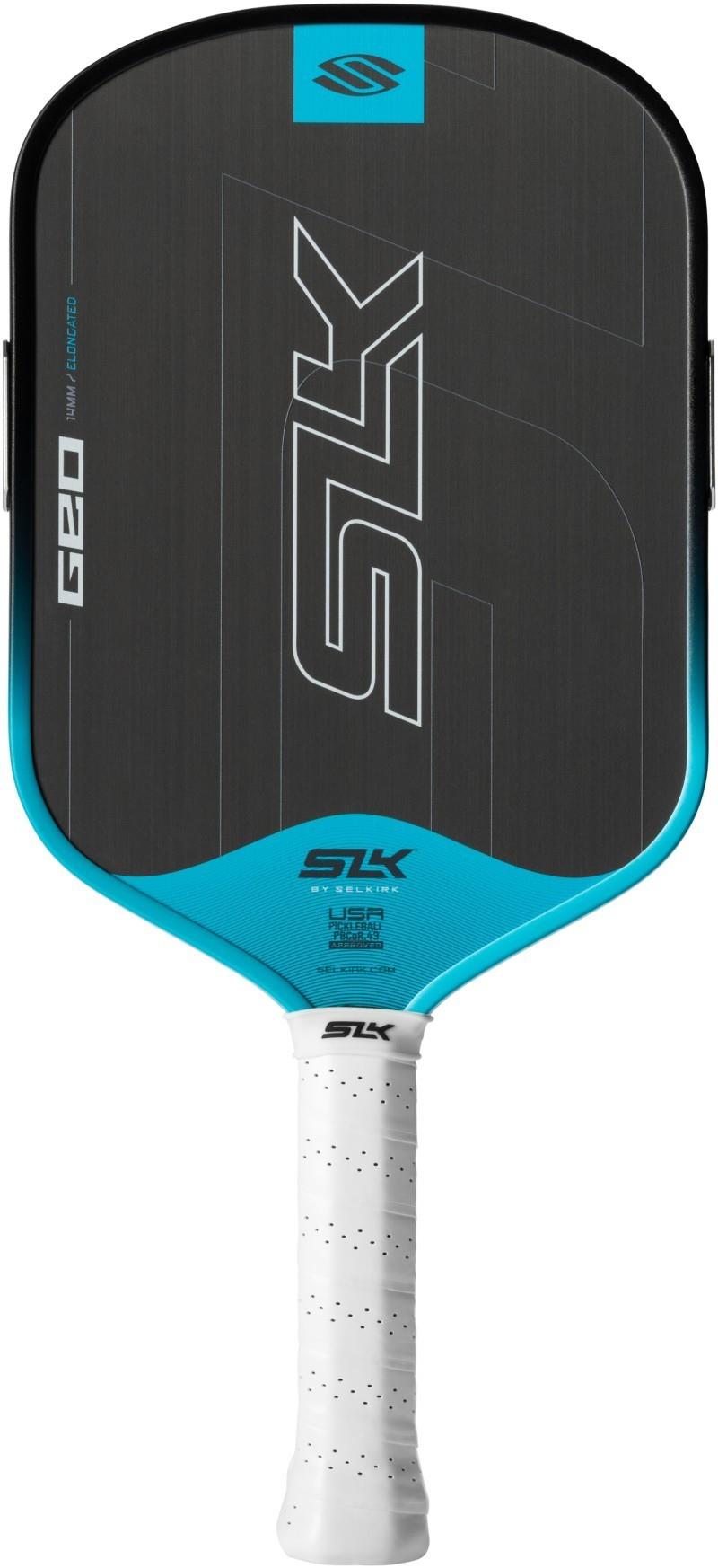 SLK Geo Pickleball Paddle - Elongated - cyan 1