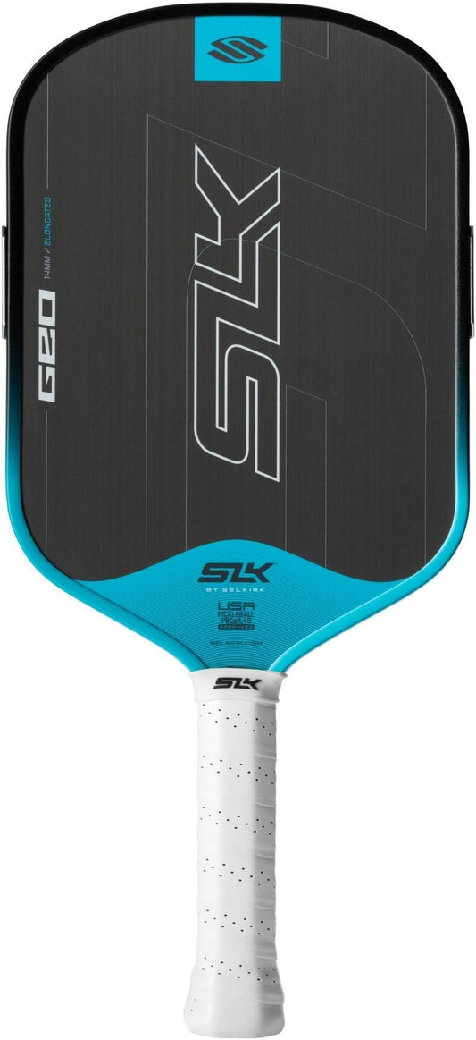SLK Geo Pickleball Paddle - Elongated - cyan 1