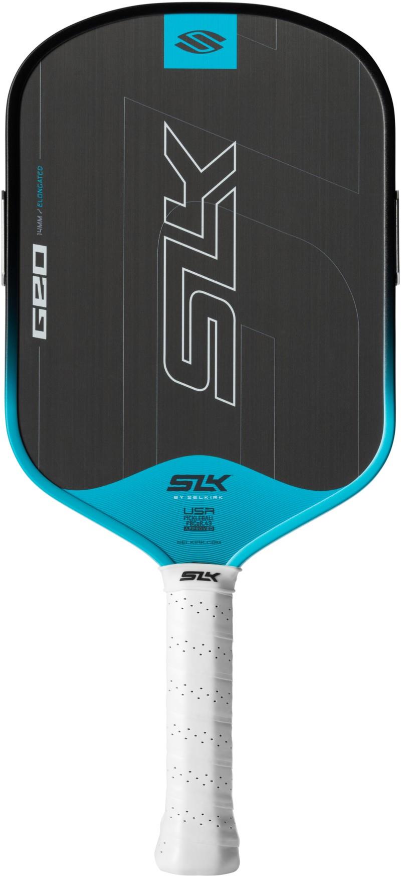 SLK Geo Pickleball Paddle - Elongated - cyan 1