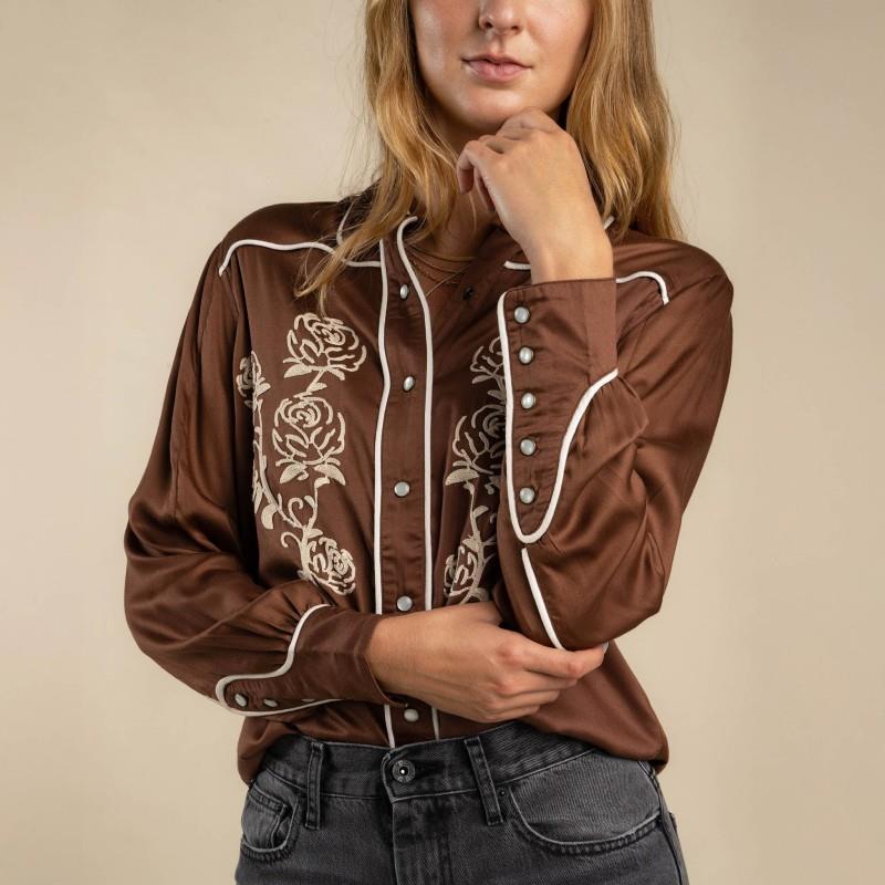 Dakota Blouse - Womens - mocha 1