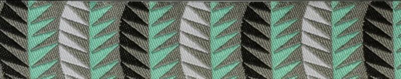 6 Foot Leash - 1" (Fits 6`) - jungle leaf teal 1