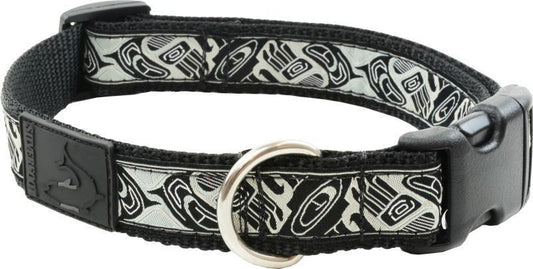 Dog Clip Collar - Medium - 1" (Fits 14" to 21") - Bear Paw Grey 1