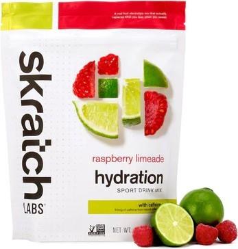 Hydration Sport Drink Mix - Resealable Bag 1lb / 440g - 20 Servings - raspberry limeade with caffeine 1