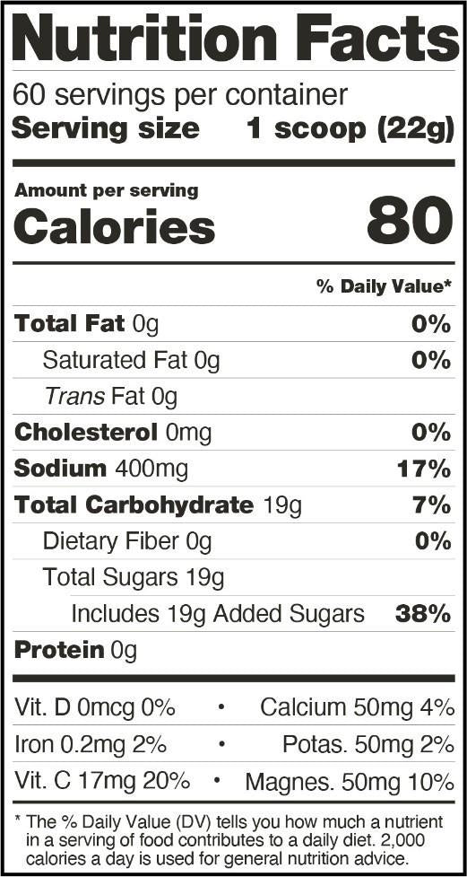 Hydration Sport Drink Mix - Resealable Bag 3lb / 1320g - 60 Servings - lemon lime 1
