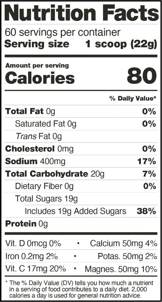 Hydration Sport Drink Mix - Resealable Bag 3lb / 1320g - 60 Servings - oranges 1