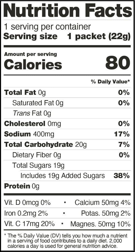 Hydration Sport Drink Mix - Single Serve 22g - oranges 1