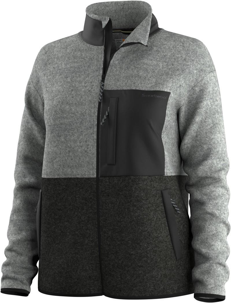 2nd Cut Fleece Jacket - Womens - charcoal / light gray 1