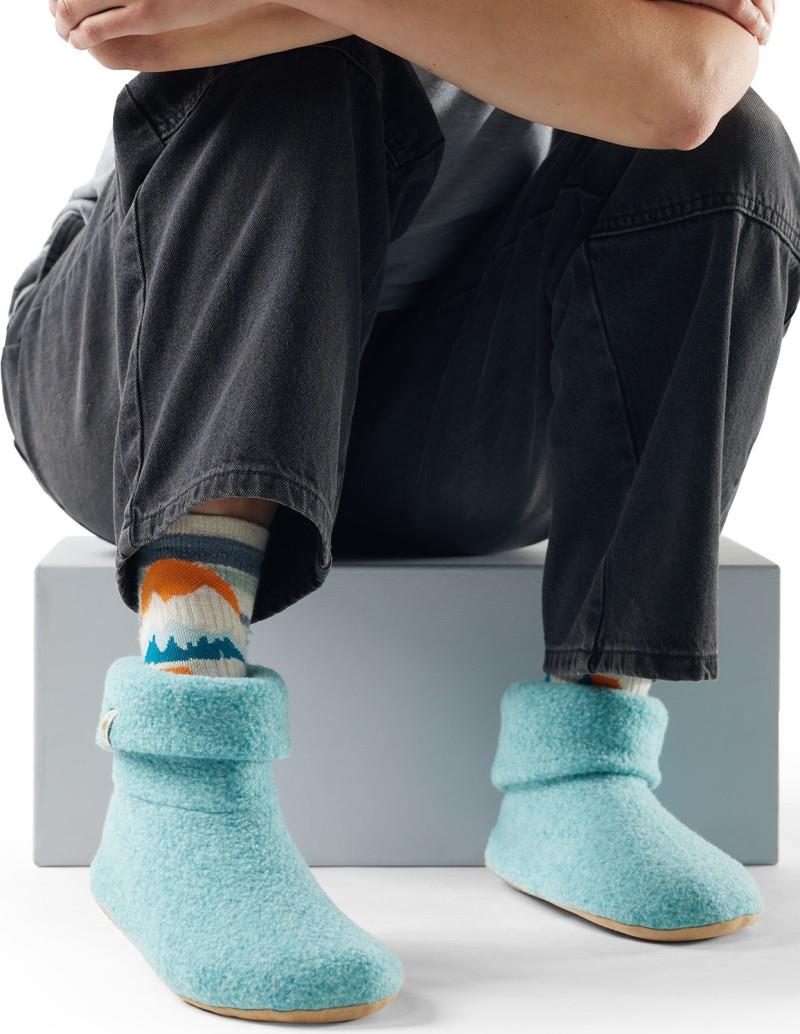 2nd Cut Fleece Slipper - Mens - pacific blue 1
