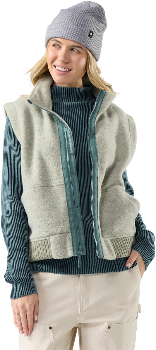 2nd Cut Fleece Vest - Womens - green tea 1