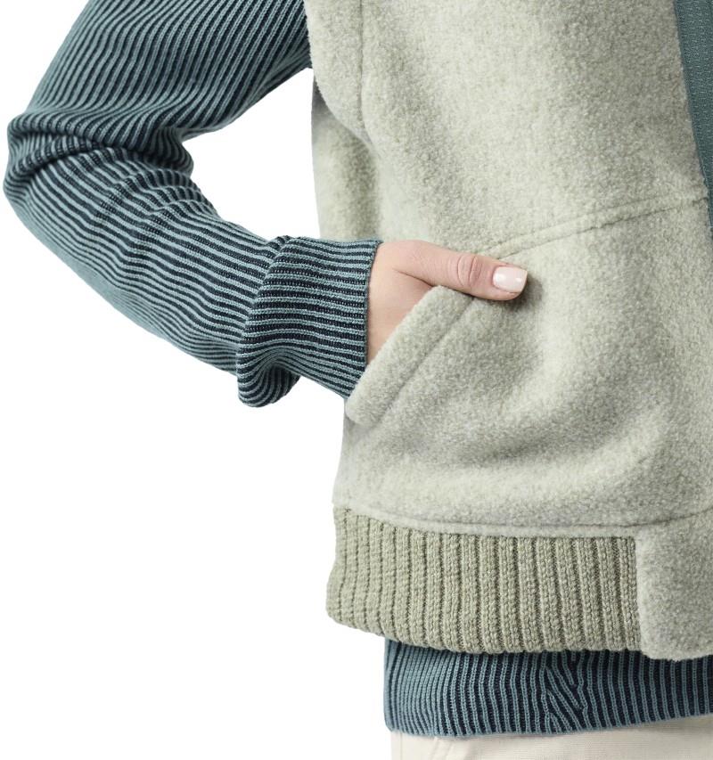 2nd Cut Fleece Vest - Womens - green tea 1