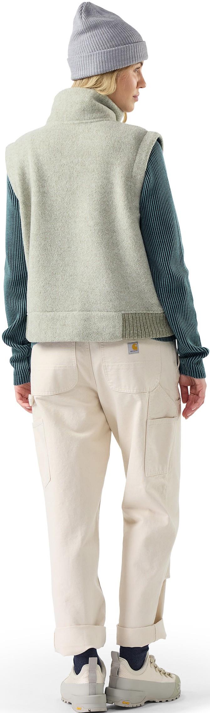 2nd Cut Fleece Vest - Womens - green tea 1