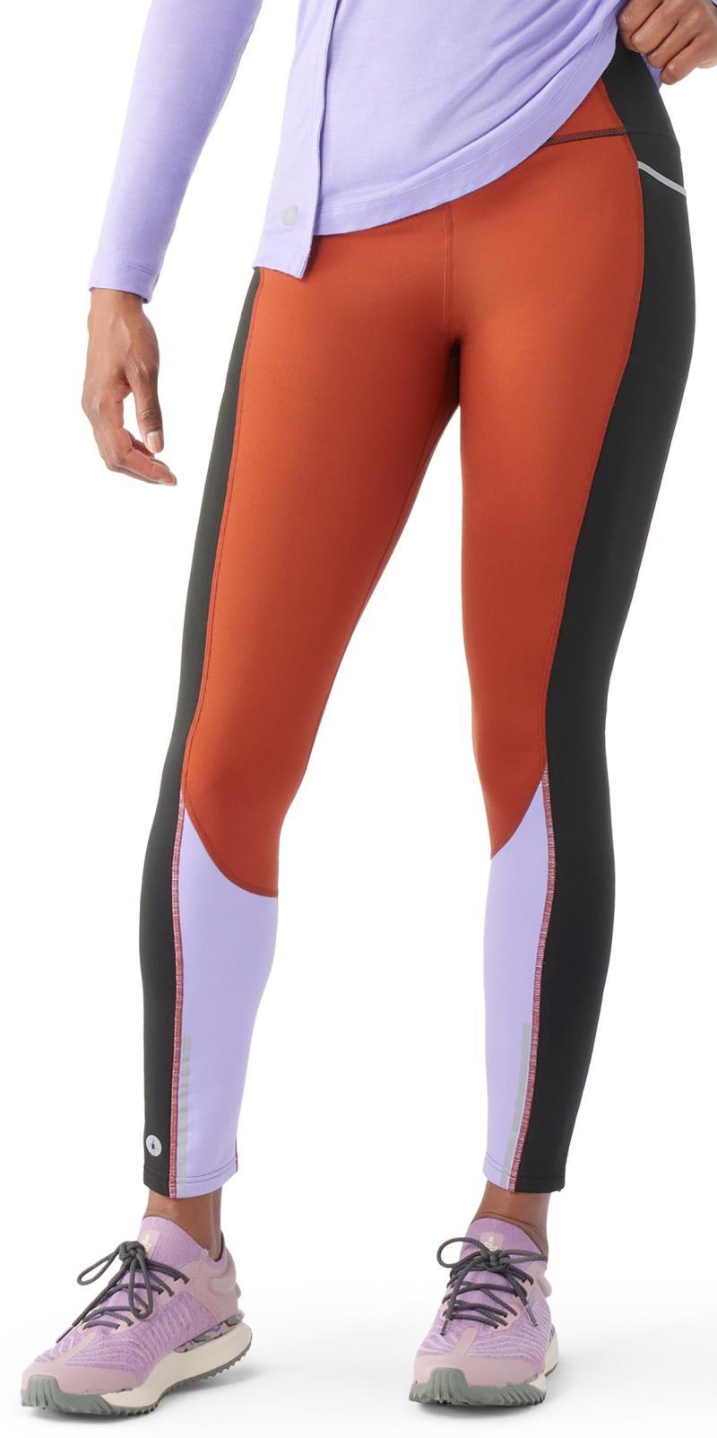 Active Fleece Colorblock Tights  - Womens - Pecan Brown 2
