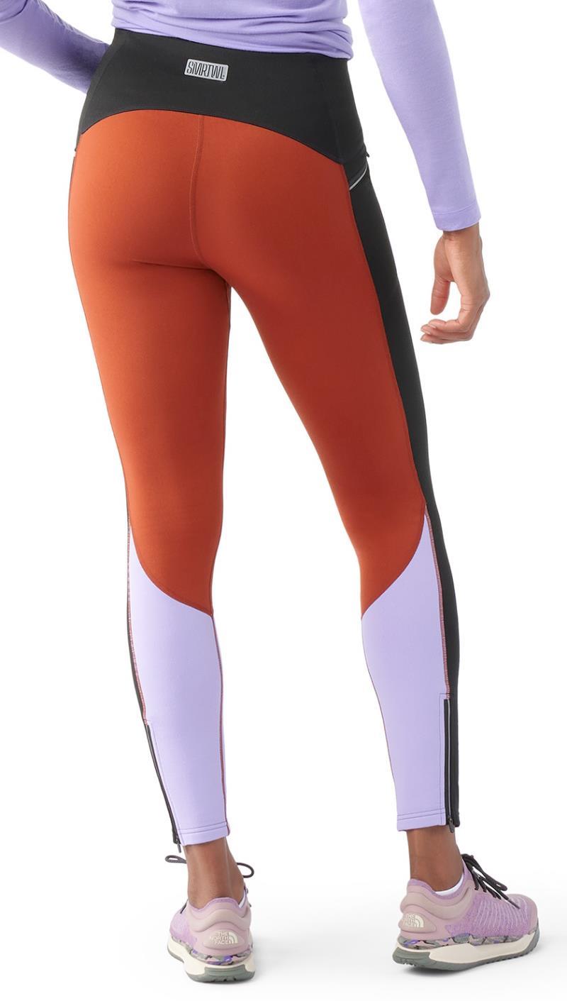 Active Fleece Colorblock Tights  - Womens - Pecan Brown 3
