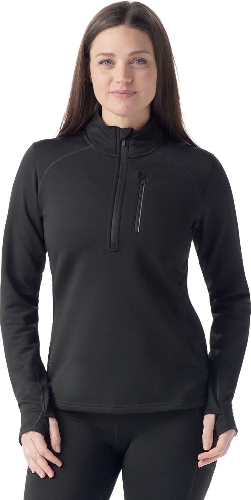 Active Fleece 1/2 Zip - Womens - Black 2