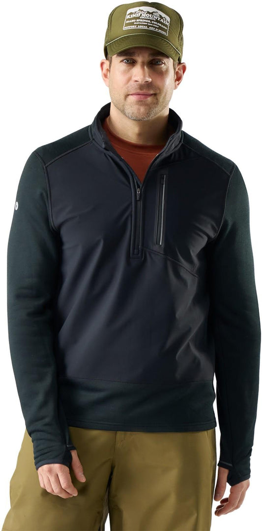 Active Fleece Wind 1/2 Zip - Mens - black 1