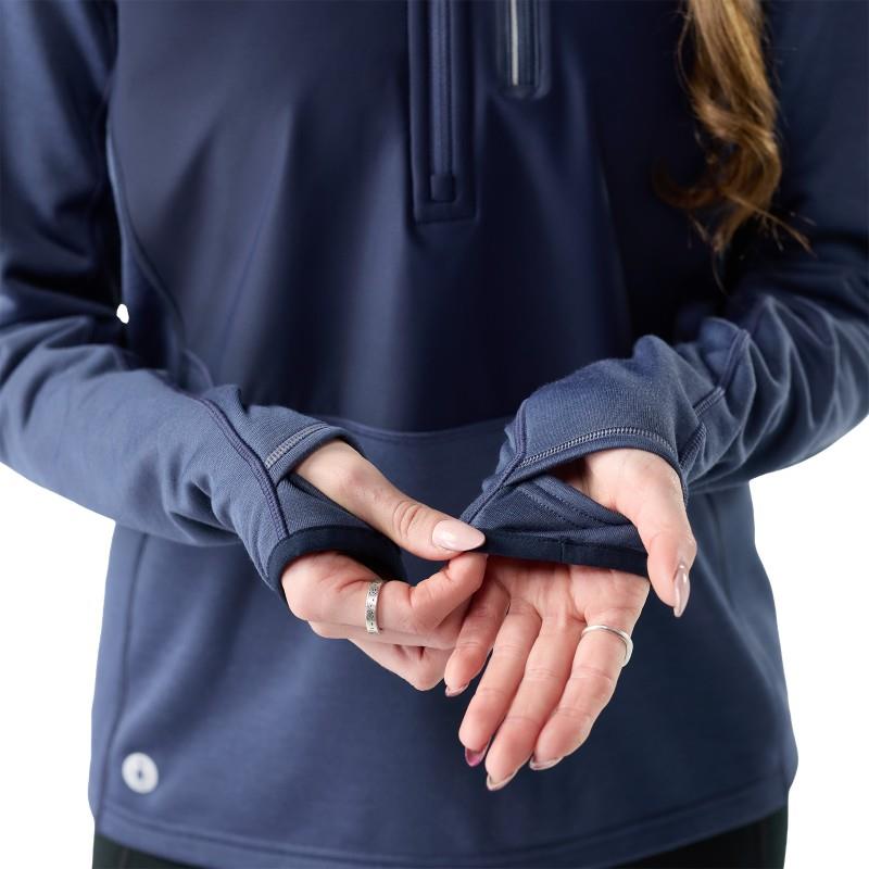 Active Fleece Wind 1/2 Zip - Womens - nightfall blue / deep navy 1