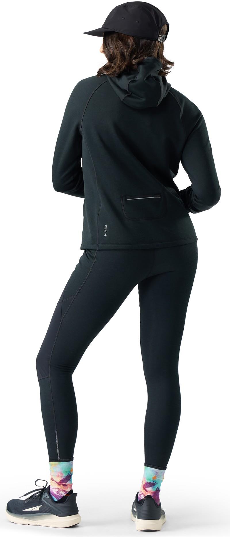 Active Fleece Wind Hoodie - Womens - black 1