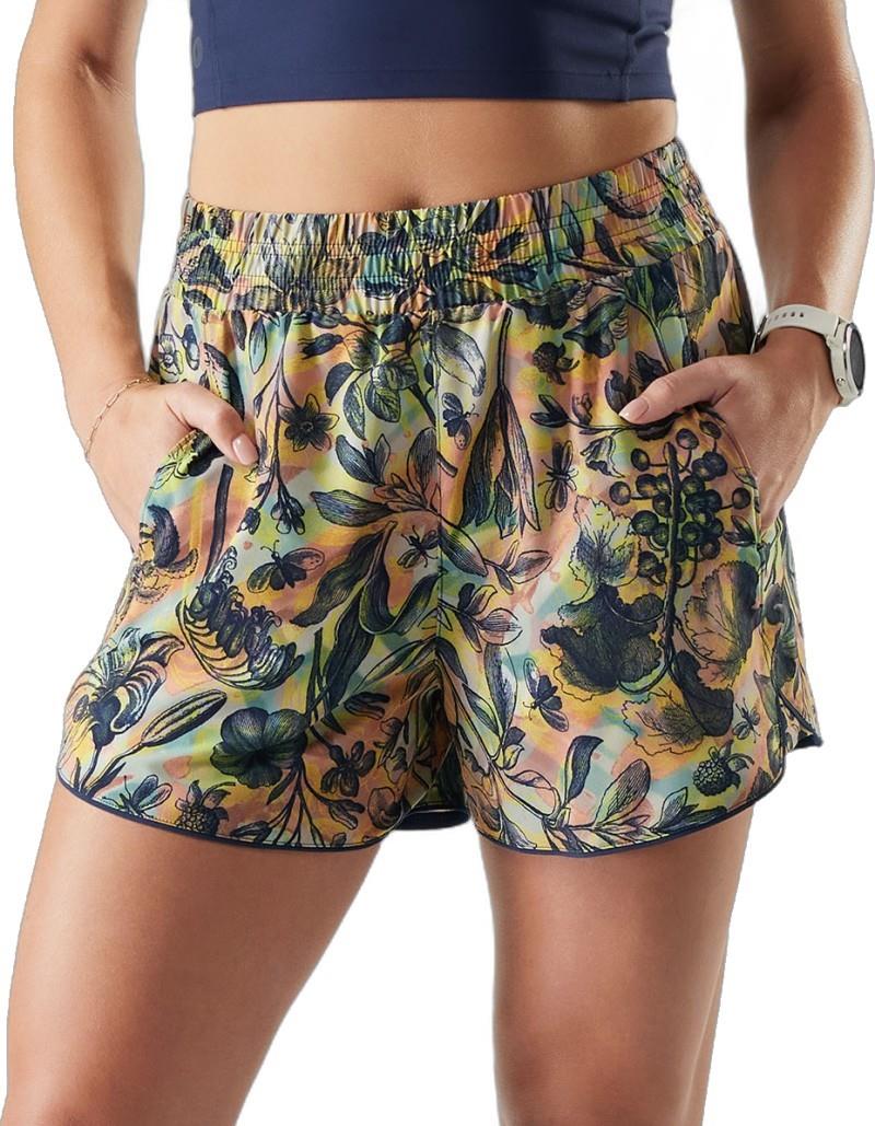 Active Lined Shorts, 3" Inseam - Womens - multi floral party 1