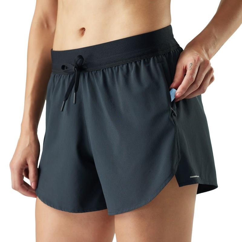 Active Lined Shorts, 4" Inseam - Womens - black 1