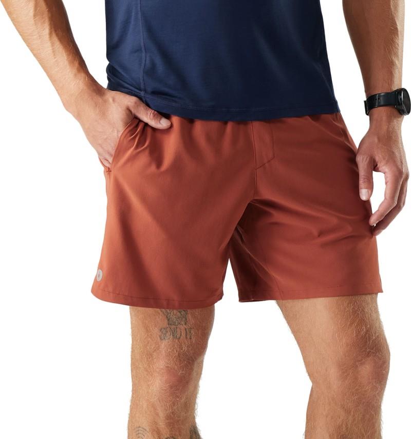 Active Lined Shorts, 7" Inseam - Mens - burnt sienna 1