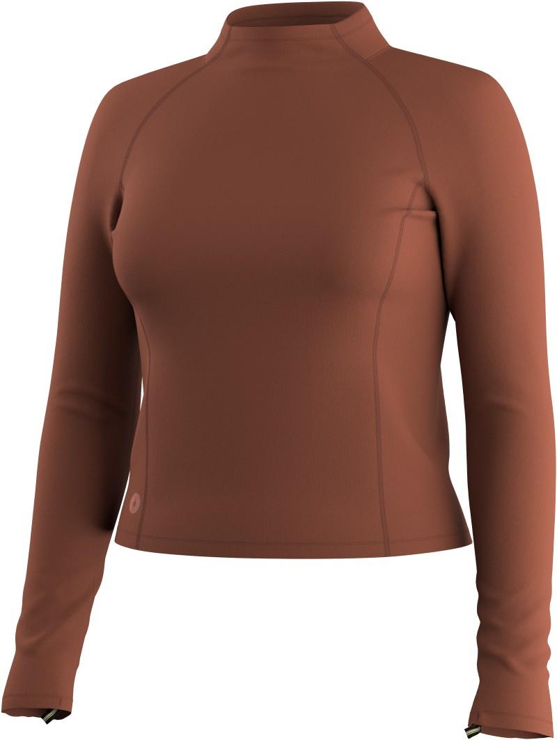 Active Merino Movement Mock Neck - Womens - burnt sienna 1