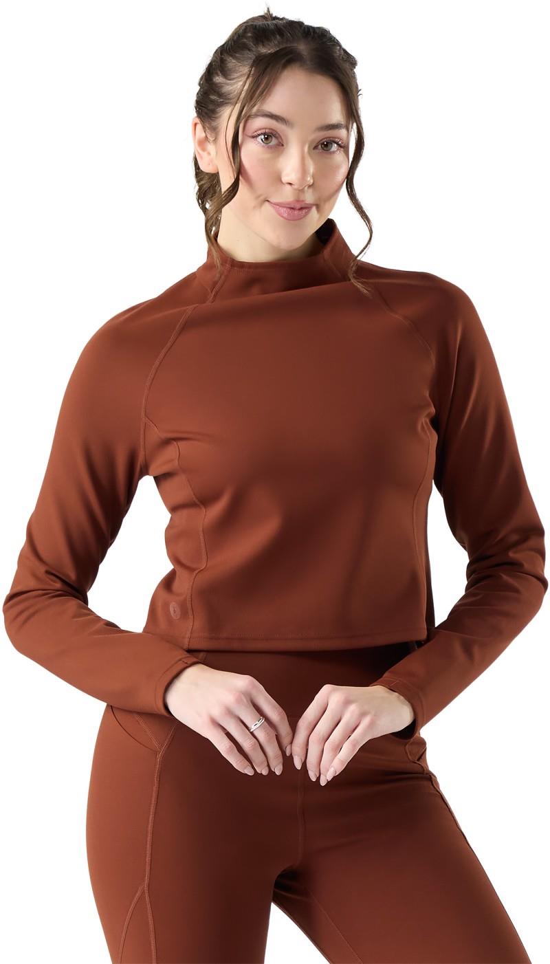 Active Merino Movement Mock Neck - Womens - burnt sienna 1