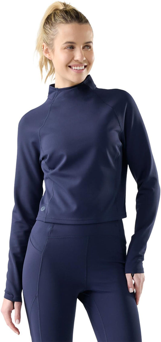Active Merino Movement Mock Neck - Womens - deep navy 1
