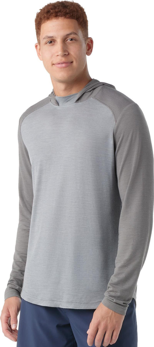 Active Mesh Hoodie - Mens - light gray heather 1