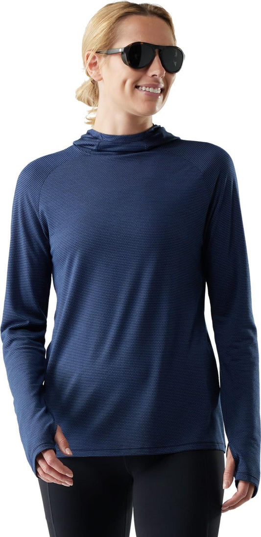 Active Mesh Hoodie - Womens - nightfall blue / deep navy 1