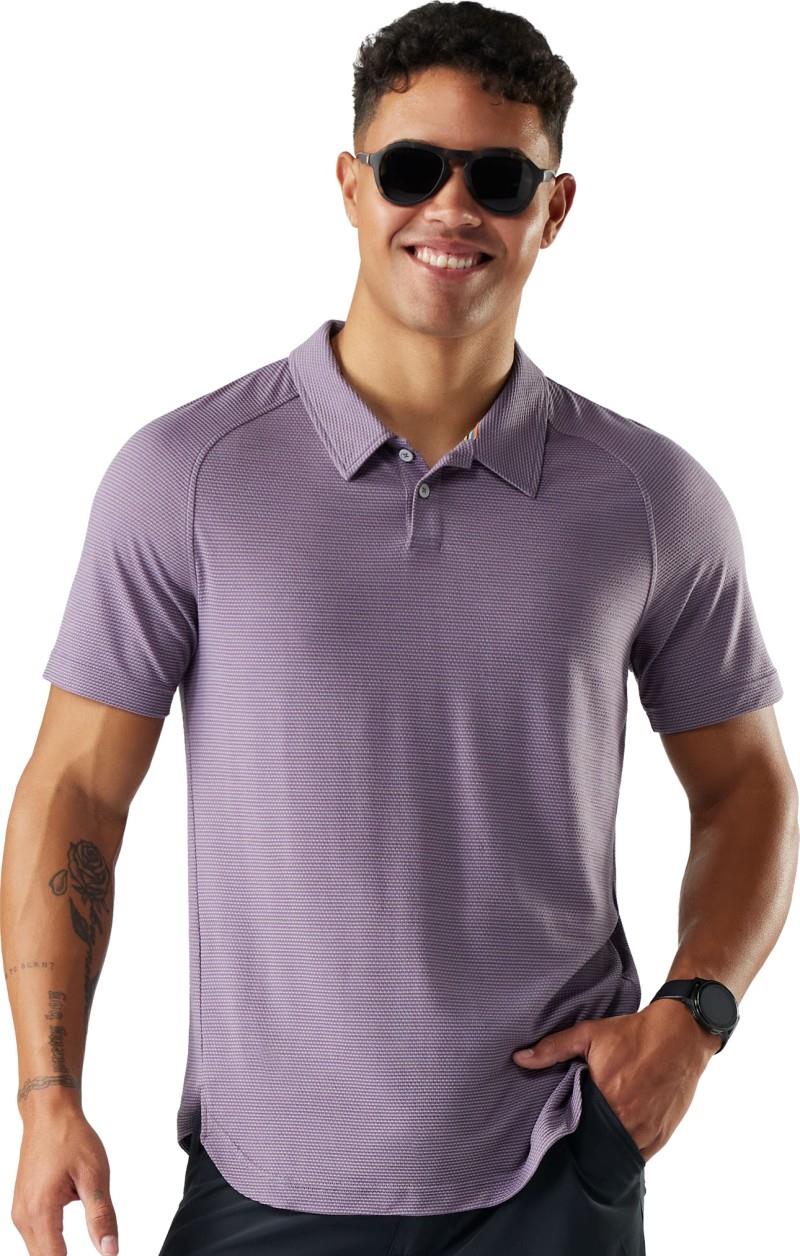 Active Mesh Polo - Mens - purple storm heather 1