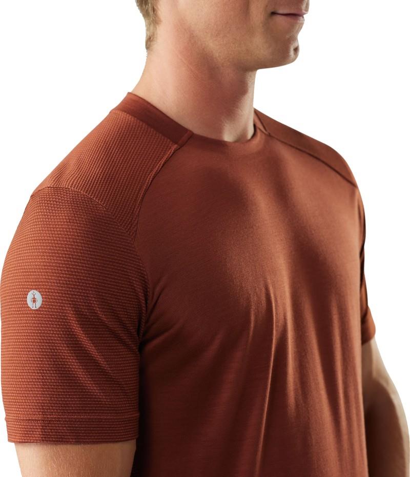 Active Mesh SS Tee - Mens - burnt sienna heather 1