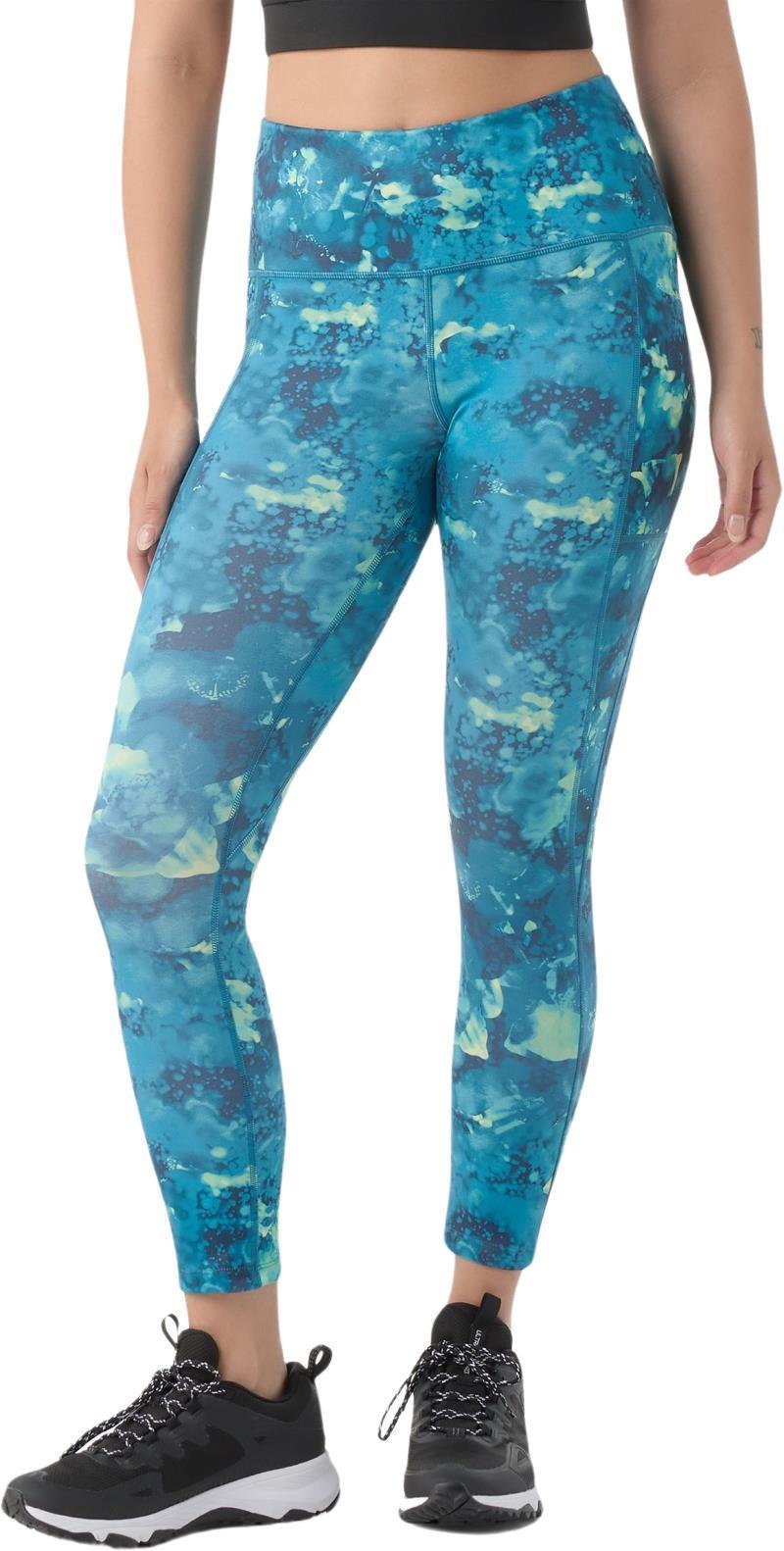Active Printed 7/8 Leggings - Womens - Twilight Blue Watercolor 1