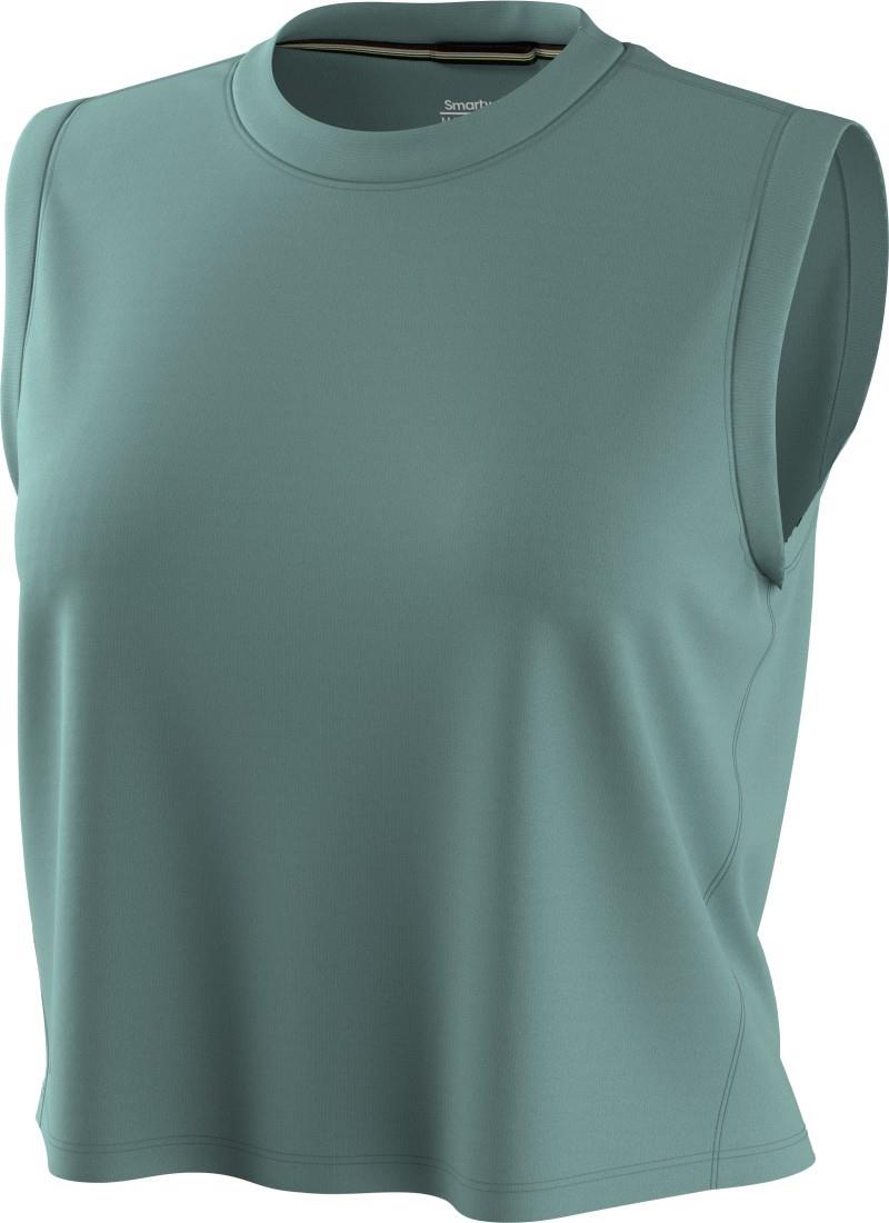 Active Ultralite Crop Tank - Womens - dusty teal 1