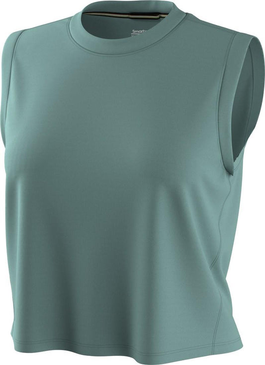 Active Ultralite Crop Tank - Womens - dusty teal 1