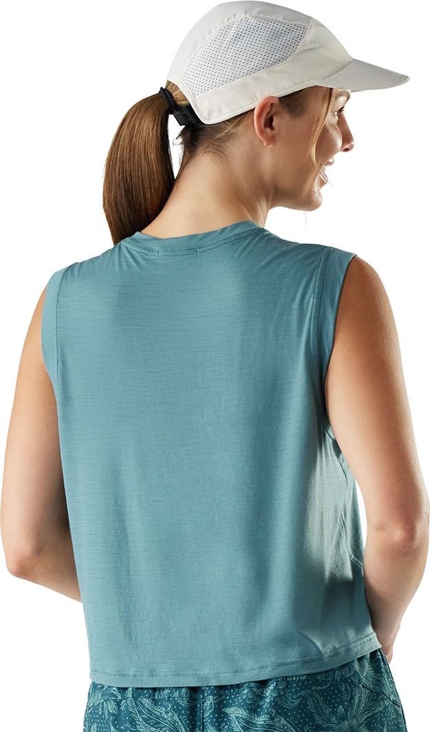 Active Ultralite Crop Tank - Womens - dusty teal 1