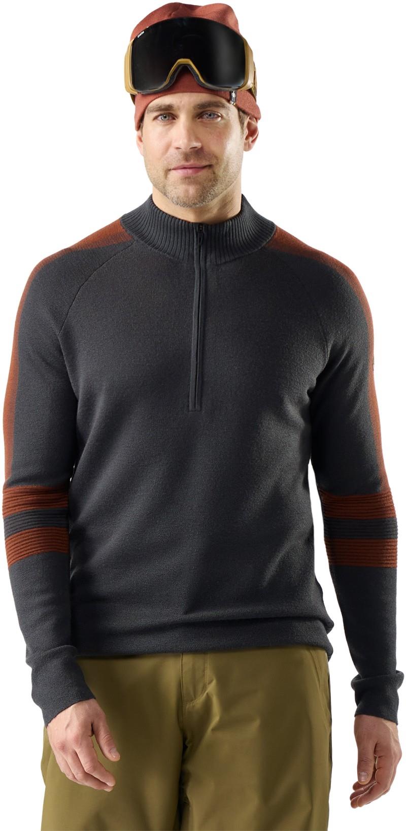 Alpine 1/2 Zip - Mens - charcoal / burnt sienna 1