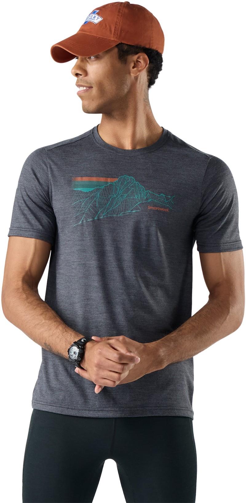 Alpine Trace Active SS Graphic Tee - Mens - charcoal heather 1