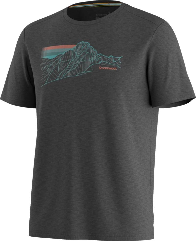 Alpine Trace Active SS Graphic Tee - Mens - charcoal heather 1