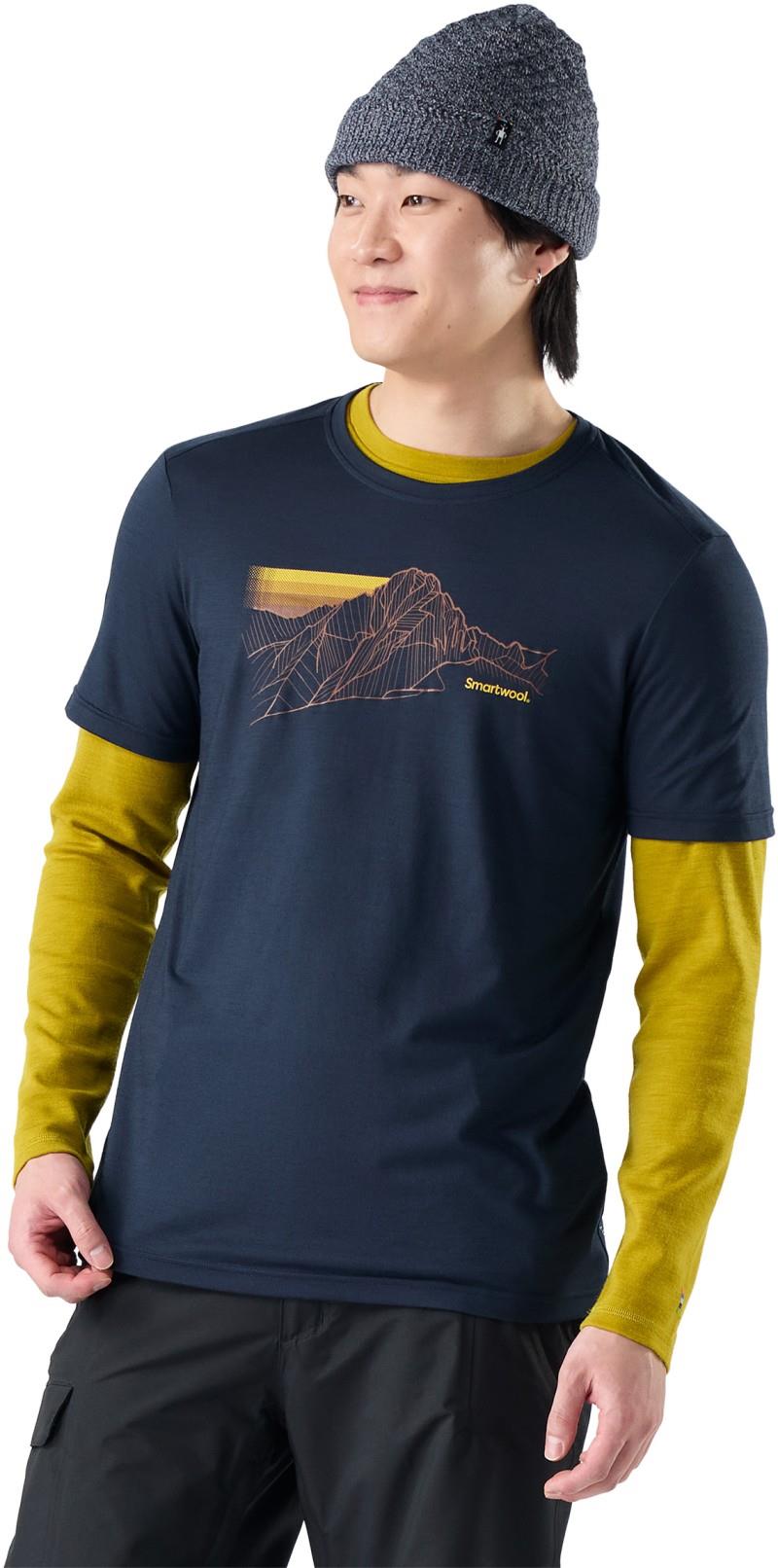 Alpine Trace Active SS Graphic Tee - Mens - deep navy 1