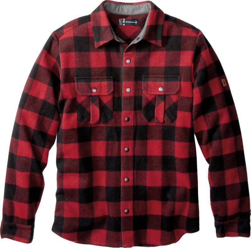 Anchor Line Shirt Jacket - Mens - Crimson 1