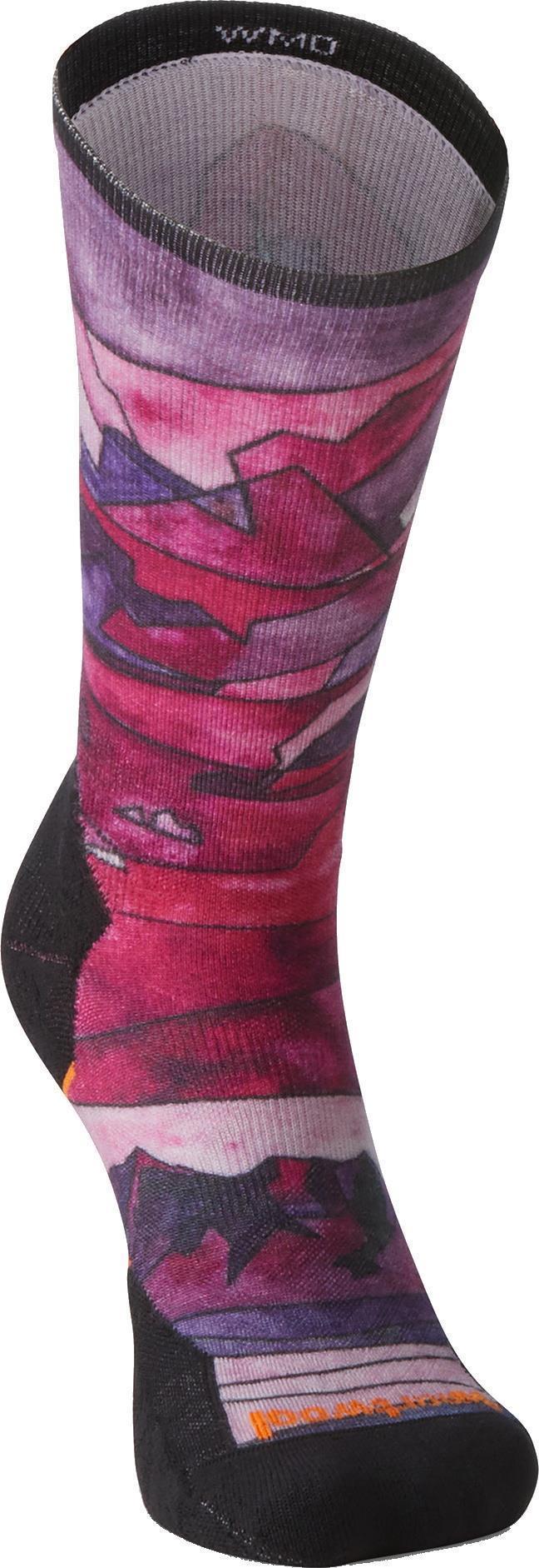 Athlete Edition Run Print Crew Socks - Womens - Meadow Mauve 2