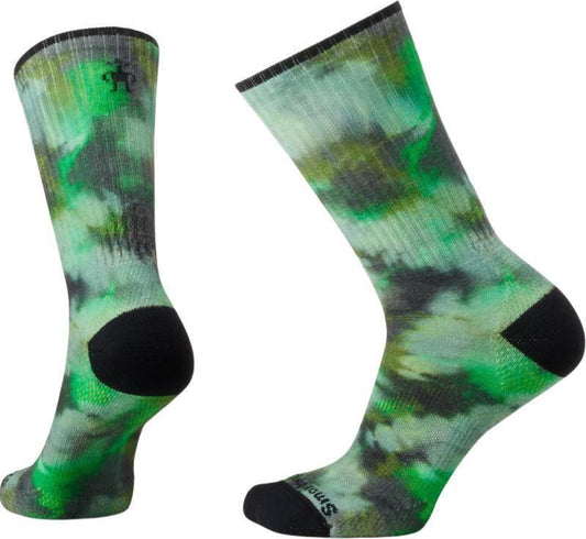 Athletic Far Out Tie Dye Print Crew Socks - Unisex - Winter Moss 1