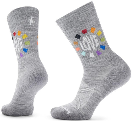 Athletic Pride Pattern Crew Socks - Unisex - Light Gray 1