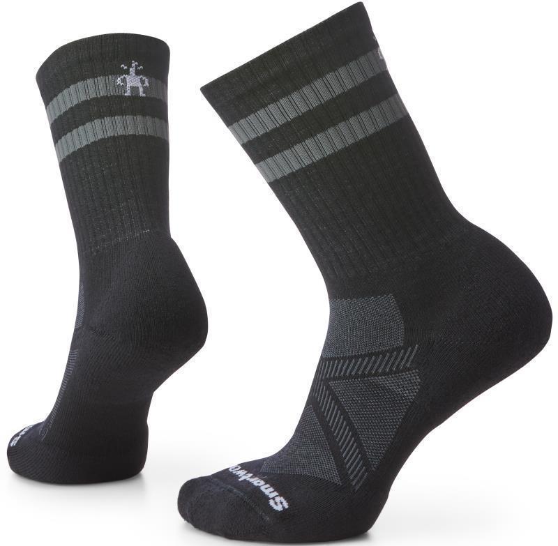 Athletic Stripe Crew Socks - Unisex - Black 1