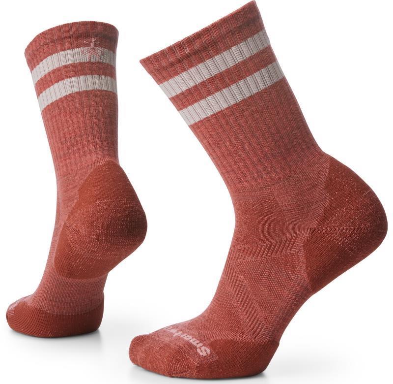 Athletic Stripe Crew Socks - Unisex - Dusty Cedar 1