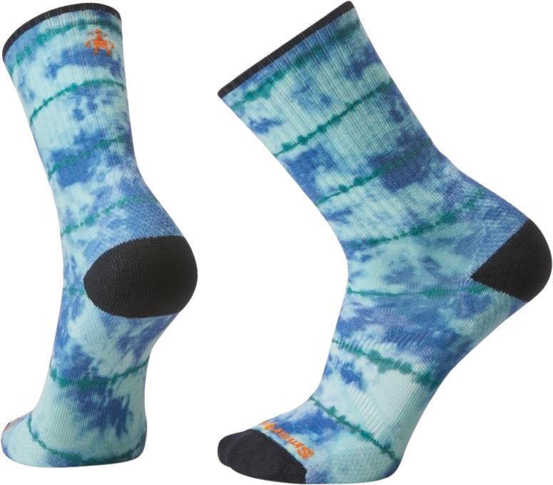 Athletic Tie Dye Print Crew Socks - Unisex - Alpine Blue 1