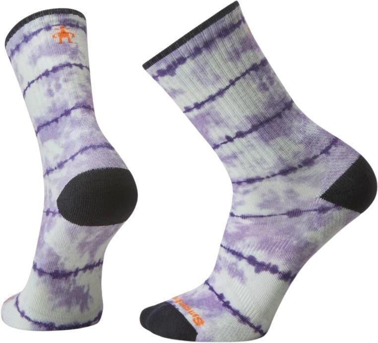 Athletic Tie Dye Print Crew Socks - Unisex - Purple Eclipse 1